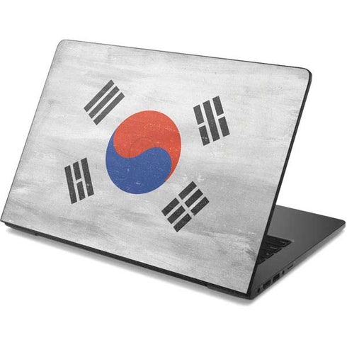 South Korean Flag Distressed Dell Chromebook Skin